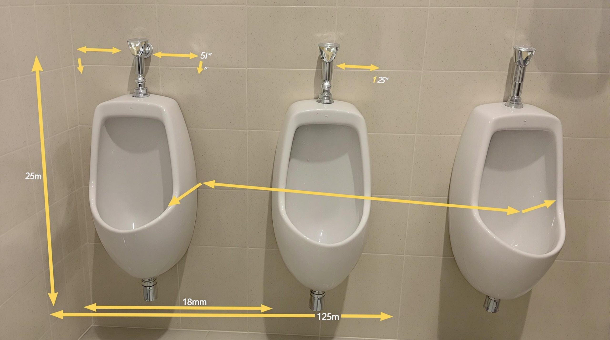 Hauteur des urinoirs selon les normes